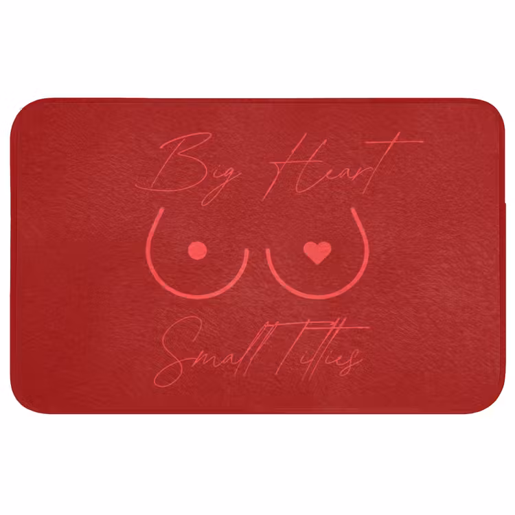 Badmat - big heart small titties - Hart - Rood — 1