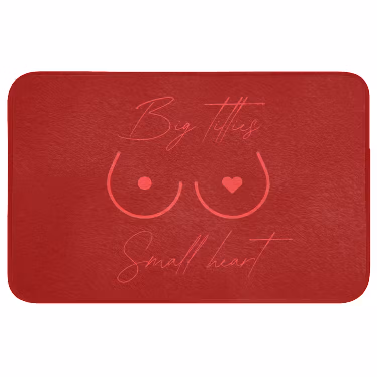 Badmat - Big titties small heart - Rood - Hart — 1
