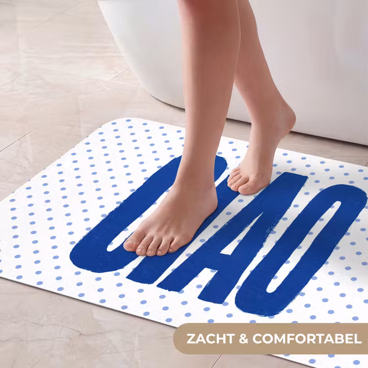 Badmat - Ciao - Stippen - Roze - Wit — 5