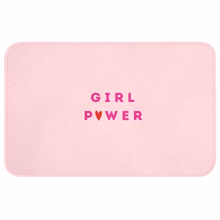 Badmat - Girl power - Roze - Hartje — 1
