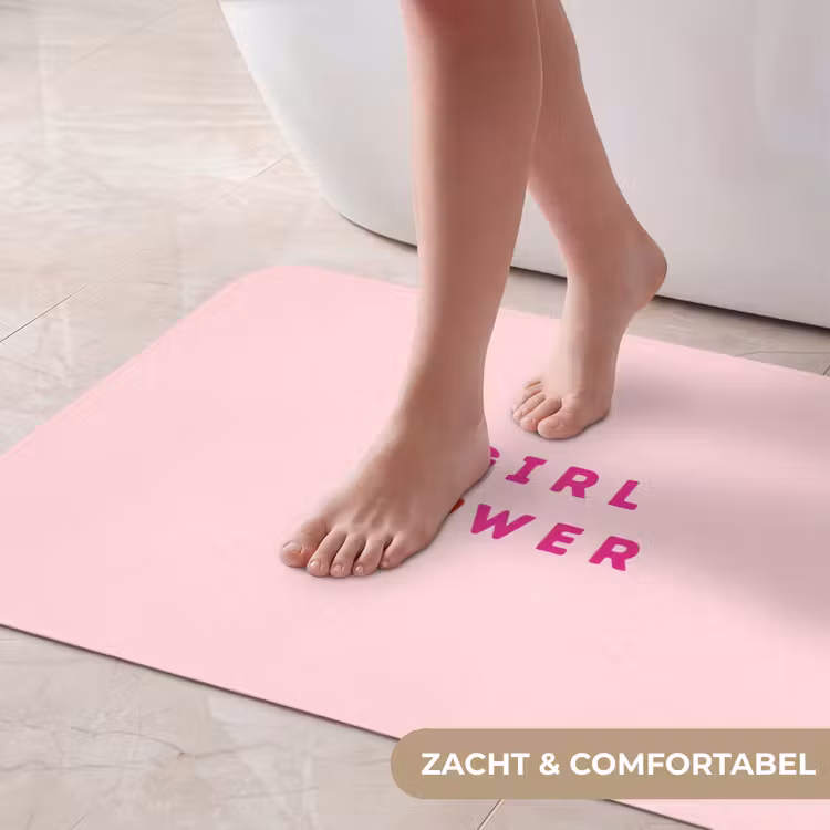 Badmat - Girl power - Roze - Hartje — 5