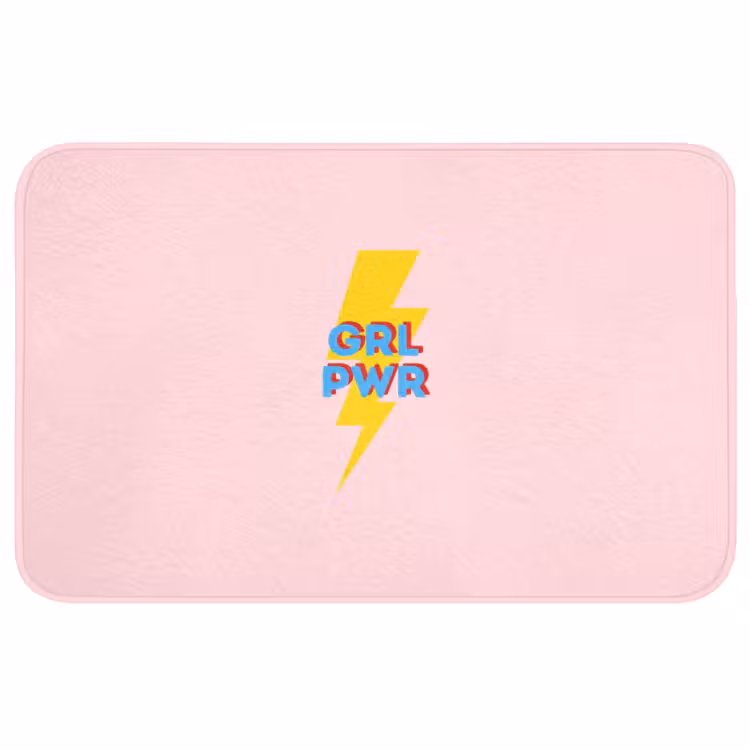 Badmat - Grl pwr - Bliksem - Roze — 1