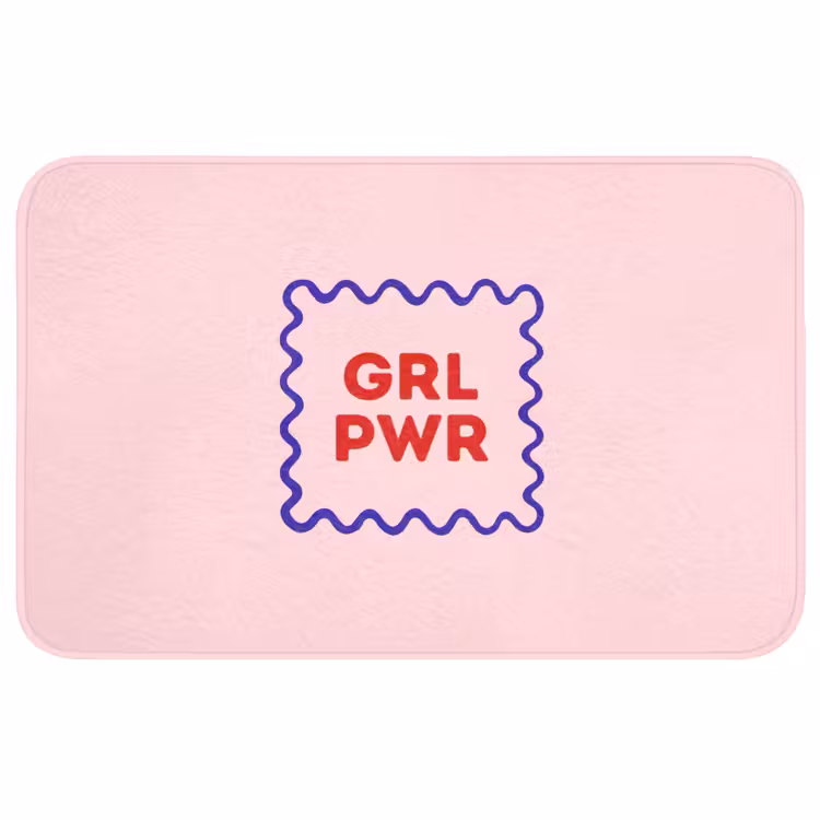 Badmat - Grl pwr - Roze - Kader — 1