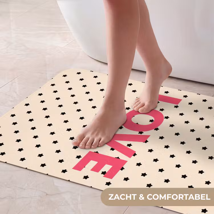 Badmat - Love - Stippen - Roze — 5