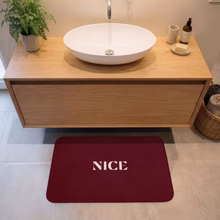 Badmat - Nice - Bordeaux - Roze — 2