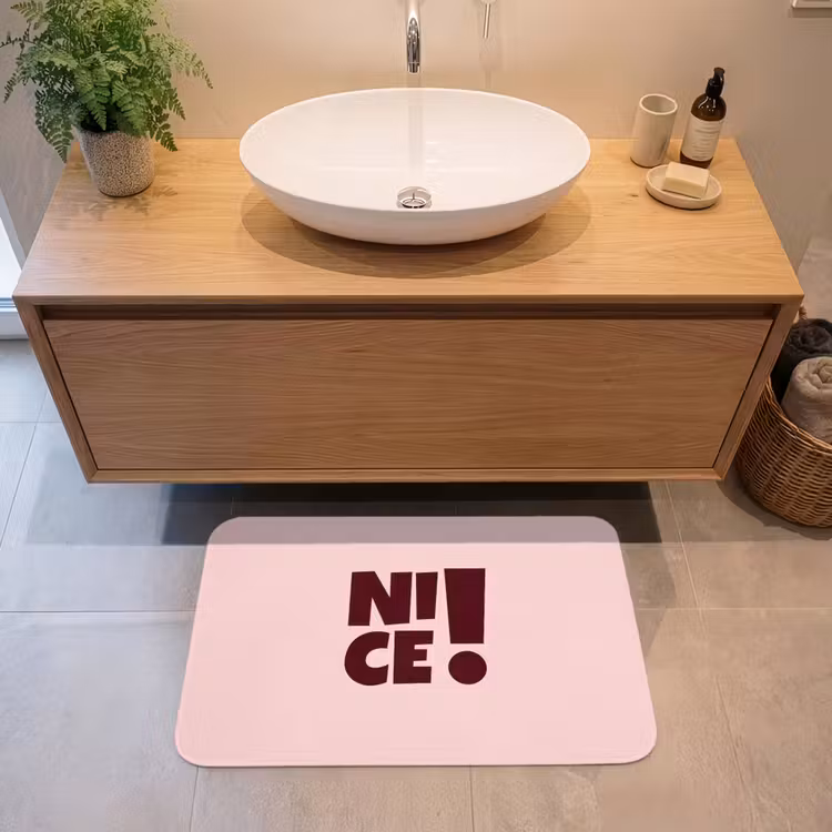 Badmat - Nice - Uitroepteken - Roze — 2