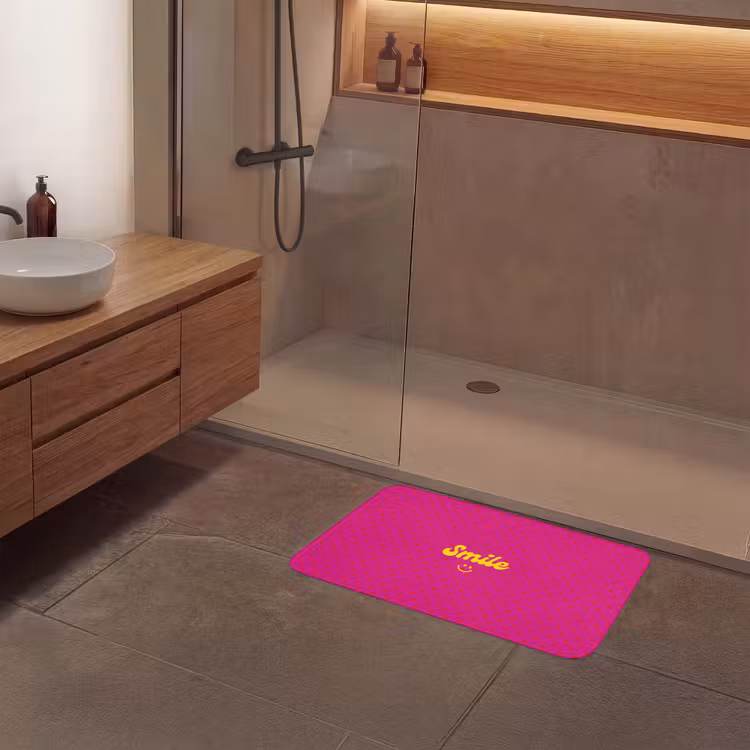 Badmat - Smile - Stippen - Roze — 6
