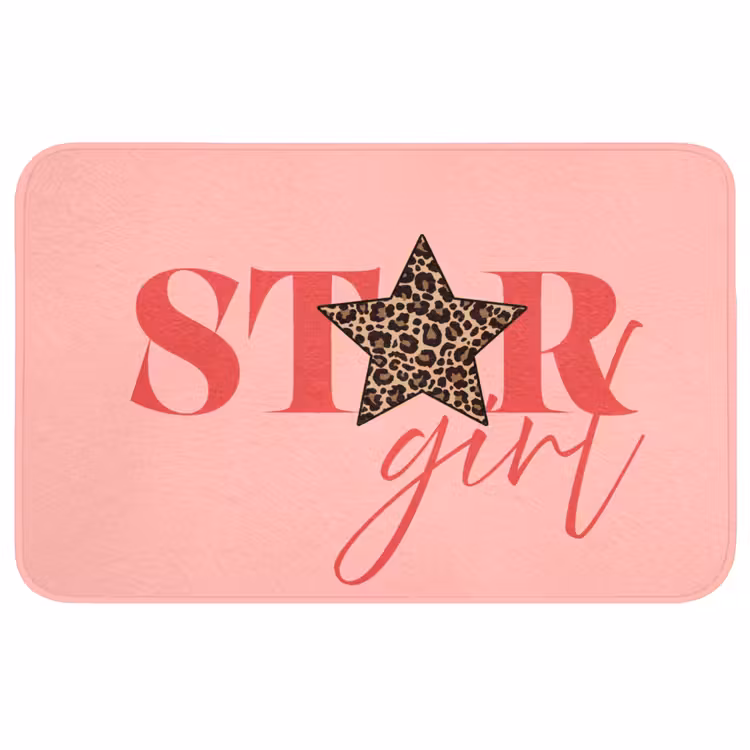 Badmat - Star girl - Roze - Panter - Ster — 1