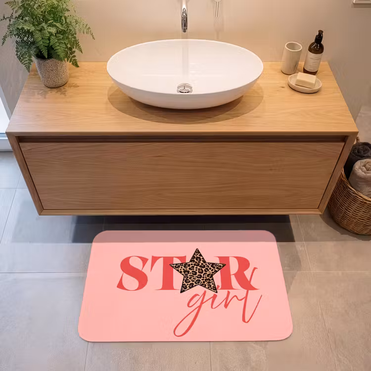Badmat - Star girl - Roze - Panter - Ster — 2