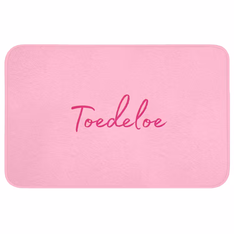 Badmat - Toedeloe - Roze - Minimalistisch — 1
