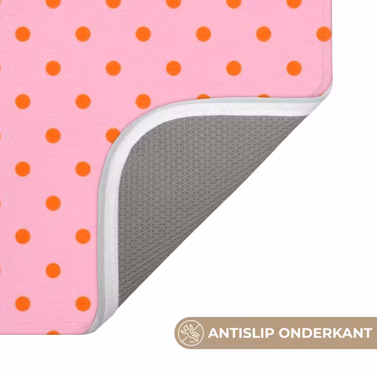 Badmat - Yes fun - Groen - Roze - Stippen — 3