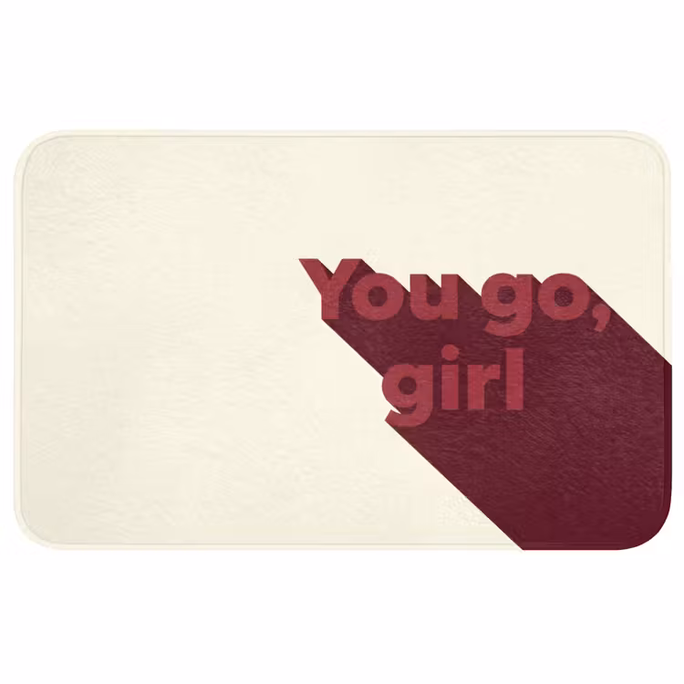 Badmat - you go girl - 3D - Rood — 1