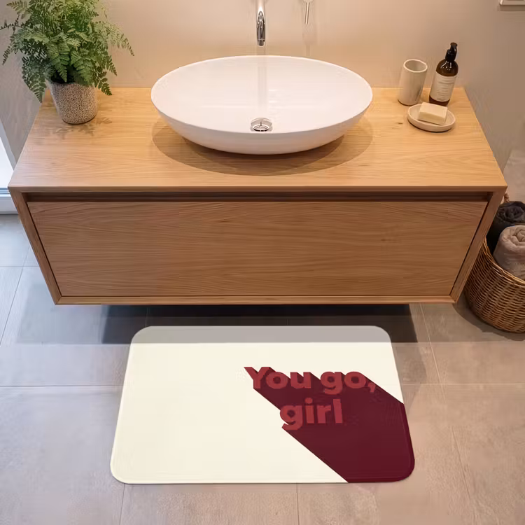 Badmat - you go girl - 3D - Rood — 2