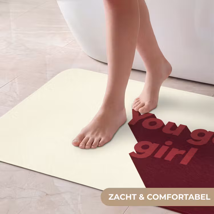 Badmat - you go girl - 3D - Rood — 5