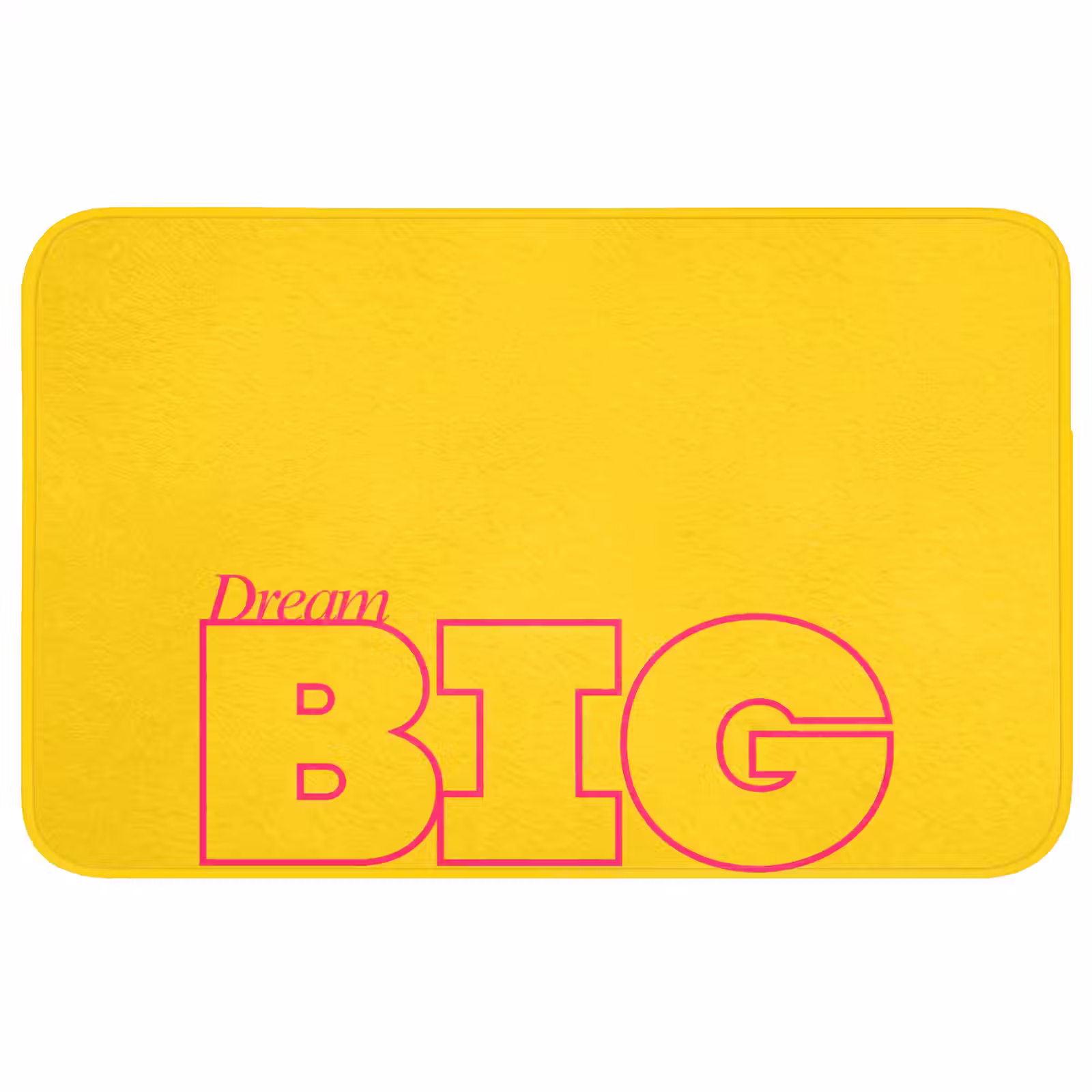 Badmat - Dream big - Geel - Grafisch — 1