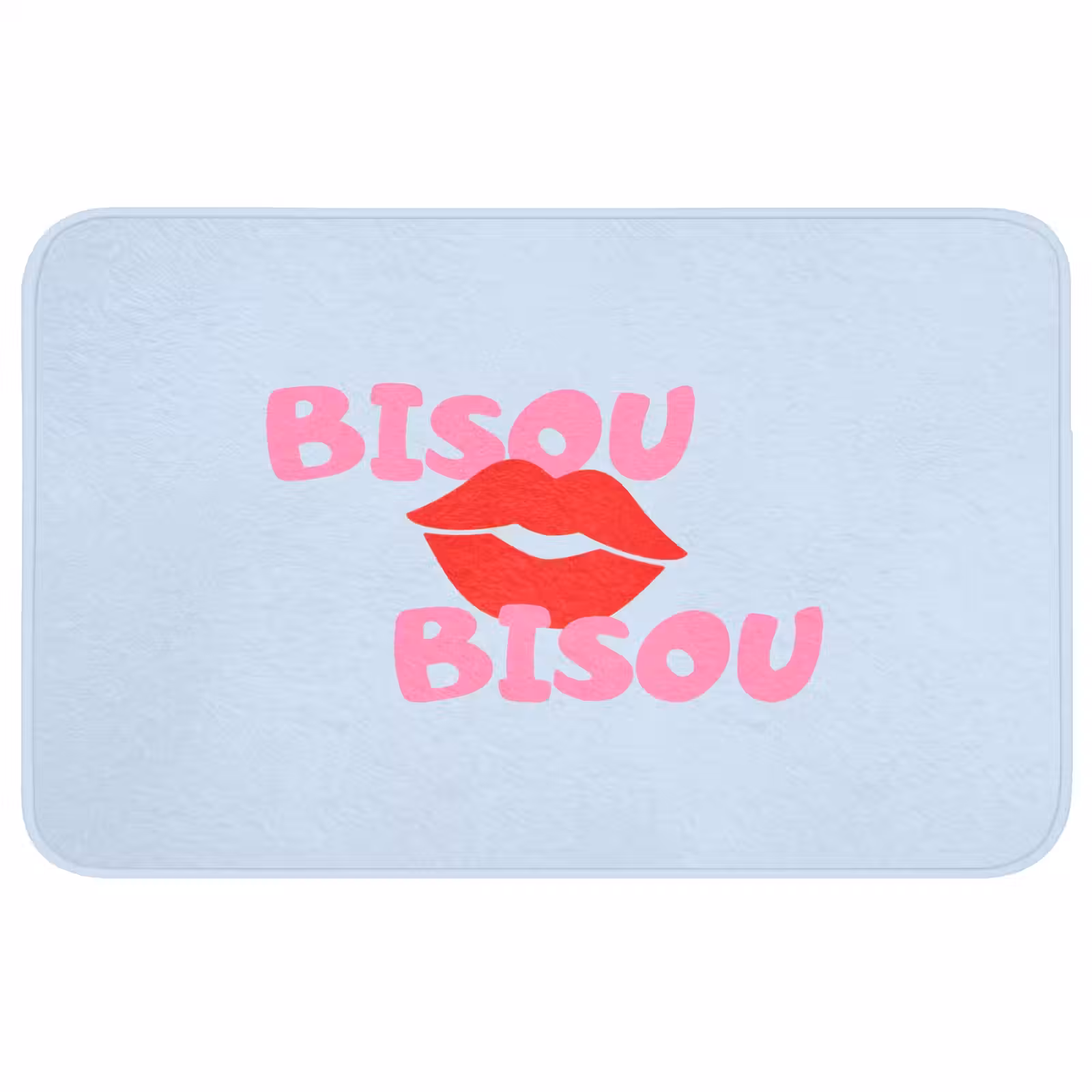 Badmat - Lippen - Bisou - Blauw — 1