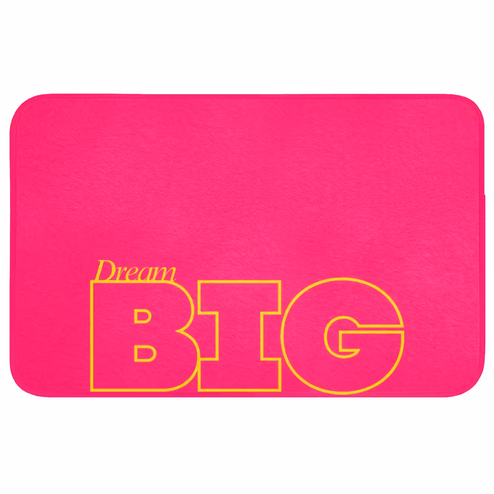 Badmat - Minimalistisch - Roze - Dream big - Grafisch — 1