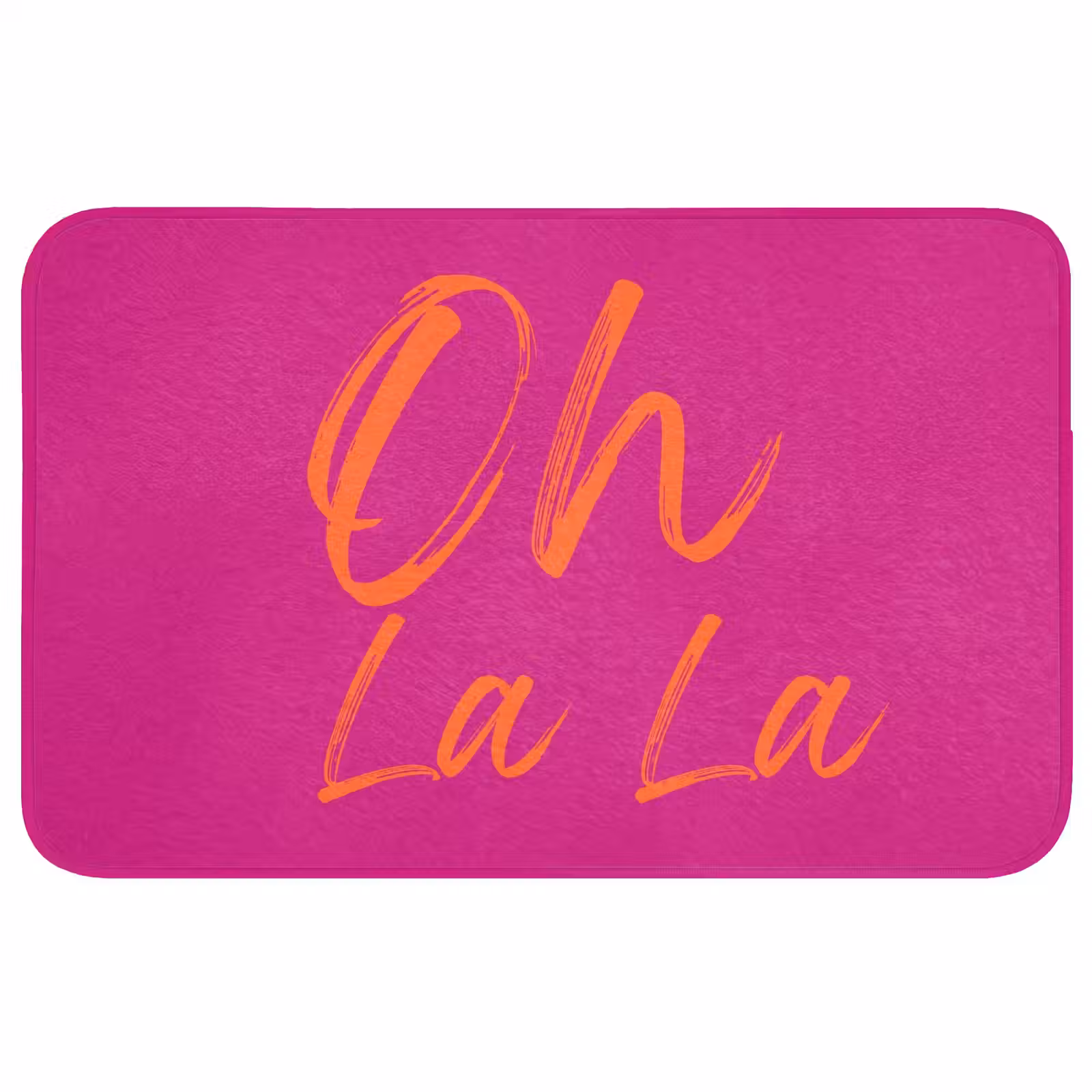 Badmat - Oh la la - Oranje - Roze — 1