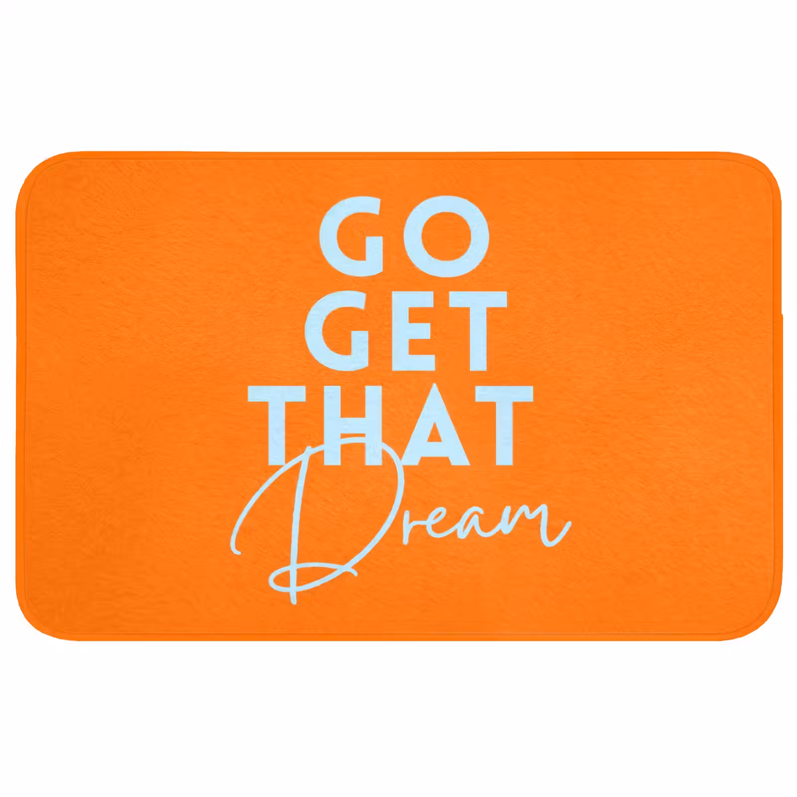 Badmat - Oranje - Blauw - Go get that dream — 1