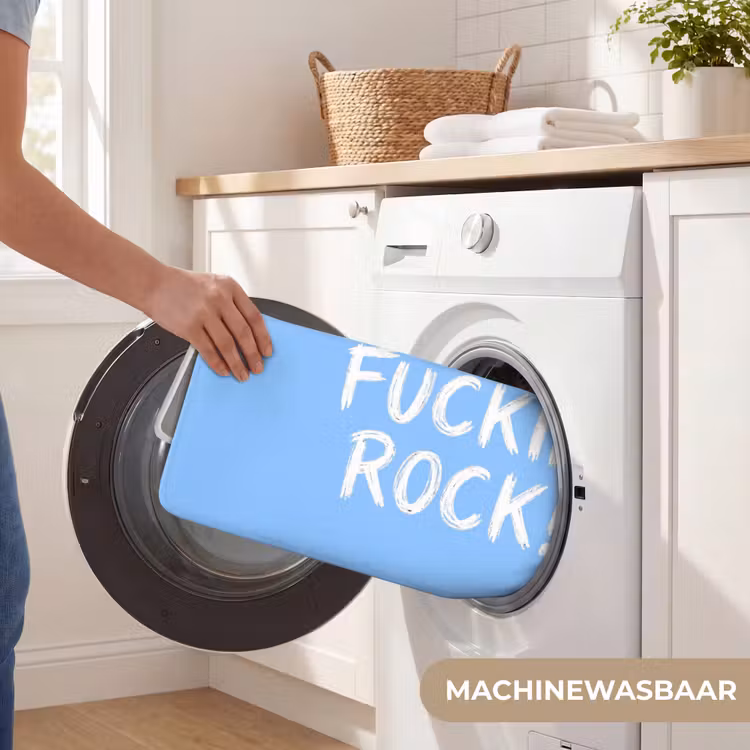 Badmat - Blauw - Wit - You fuckin rock — 7