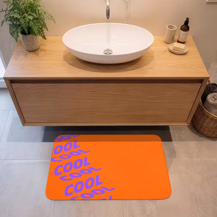 Badmat - Cool - Paars - Oranje — 2
