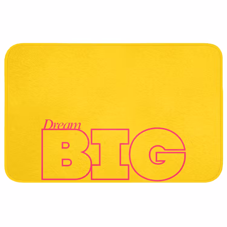 Badmat - Dream big - Geel - Grafisch — 1