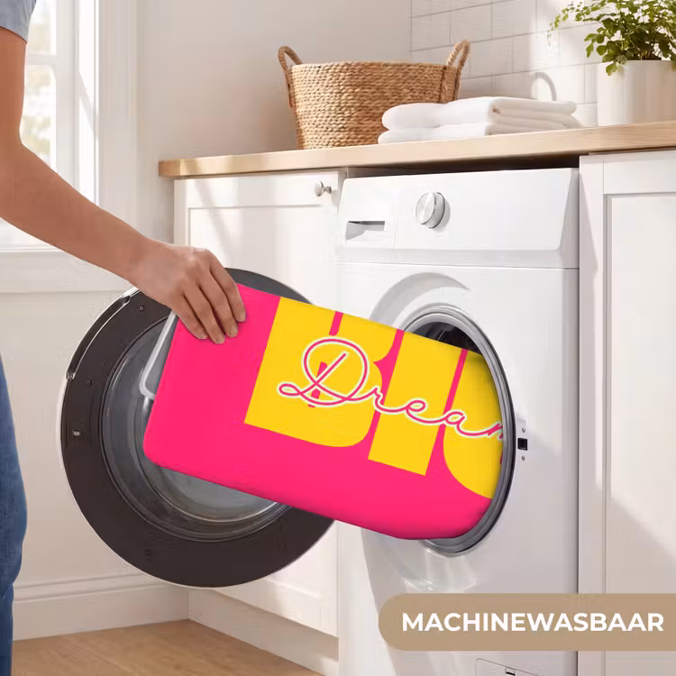 Badmat - Dream big - Roze - Geel - Minimalistisch — 7