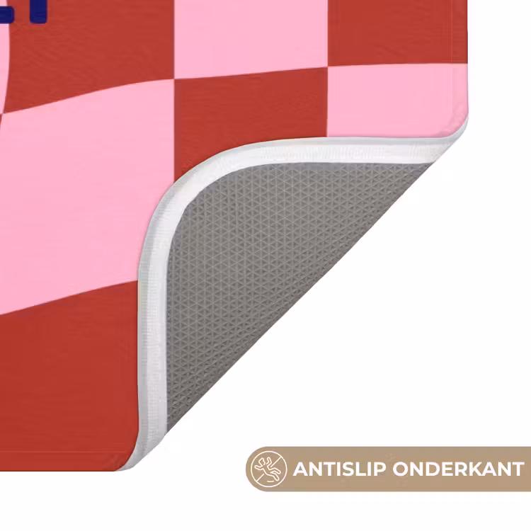Badmat - Furture - Geblokt - Rood — 3