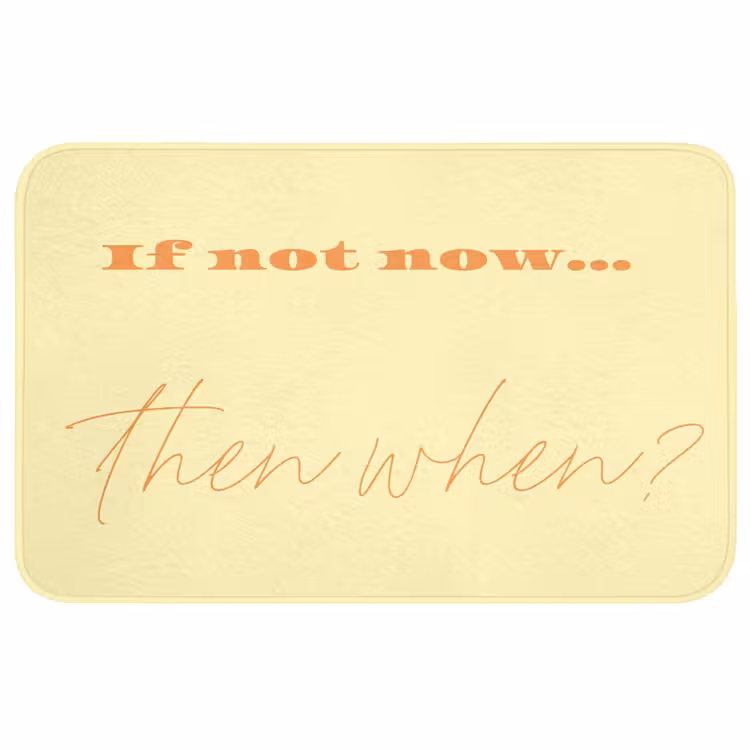 Badmat - Geel - Oranje - if not now then when — 1