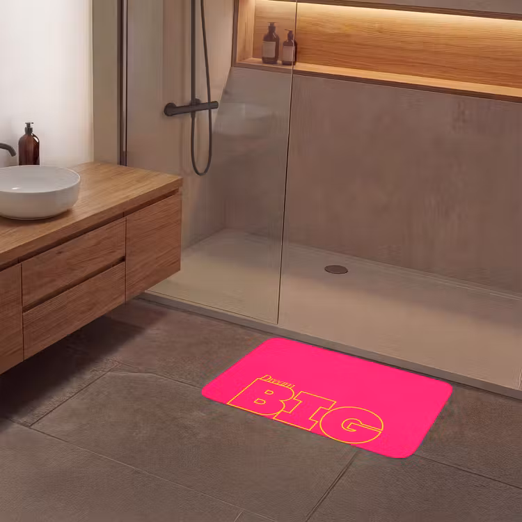 Badmat - Minimalistisch - Roze - Dream big - Grafisch — 6