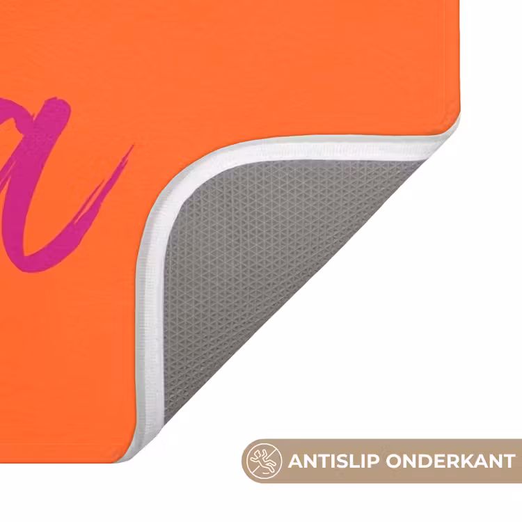 Badmat - Oh la la - Oranje - Roze - Grafisch — 3