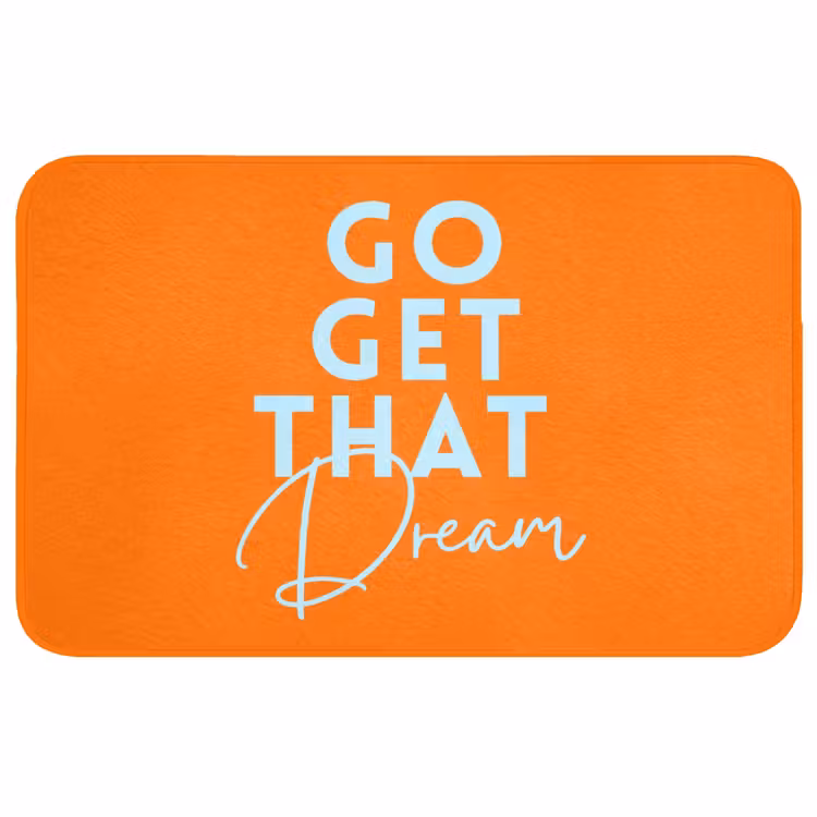Badmat - Oranje - Blauw - Go get that dream — 1