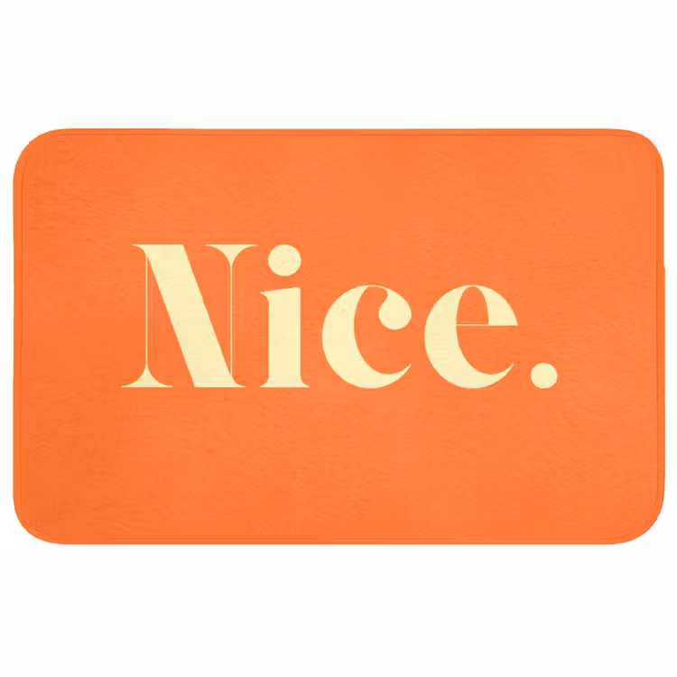Badmat - Oranje - Gebroken wit - Nice — 1