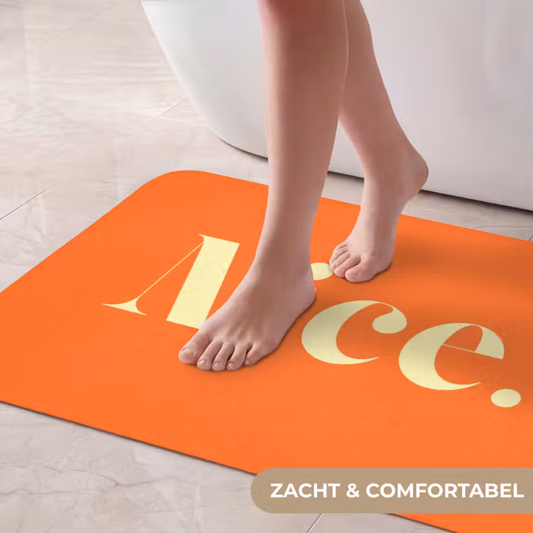 Badmat - Oranje - Gebroken wit - Nice — 5