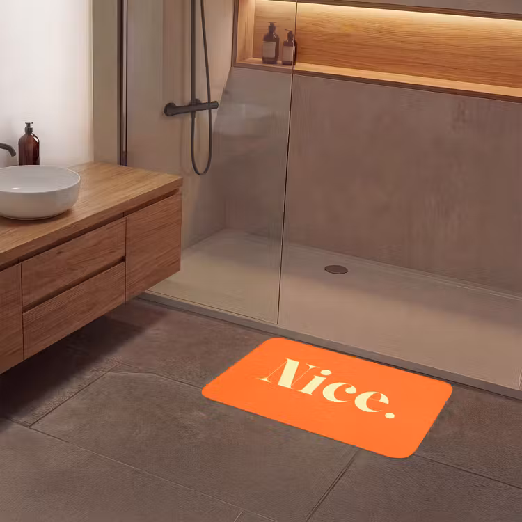 Badmat - Oranje - Gebroken wit - Nice — 6