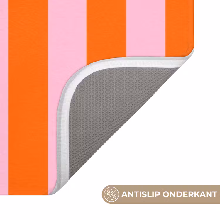 Badmat - Patroon - Oranje - Fijn - Strepen — 3