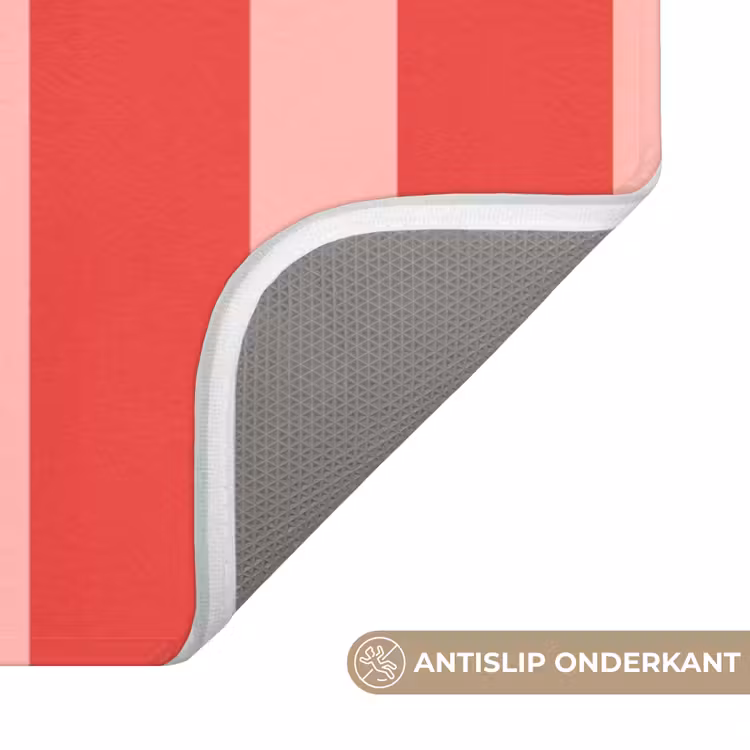 Badmat - Strepen - Rood - Try again — 3