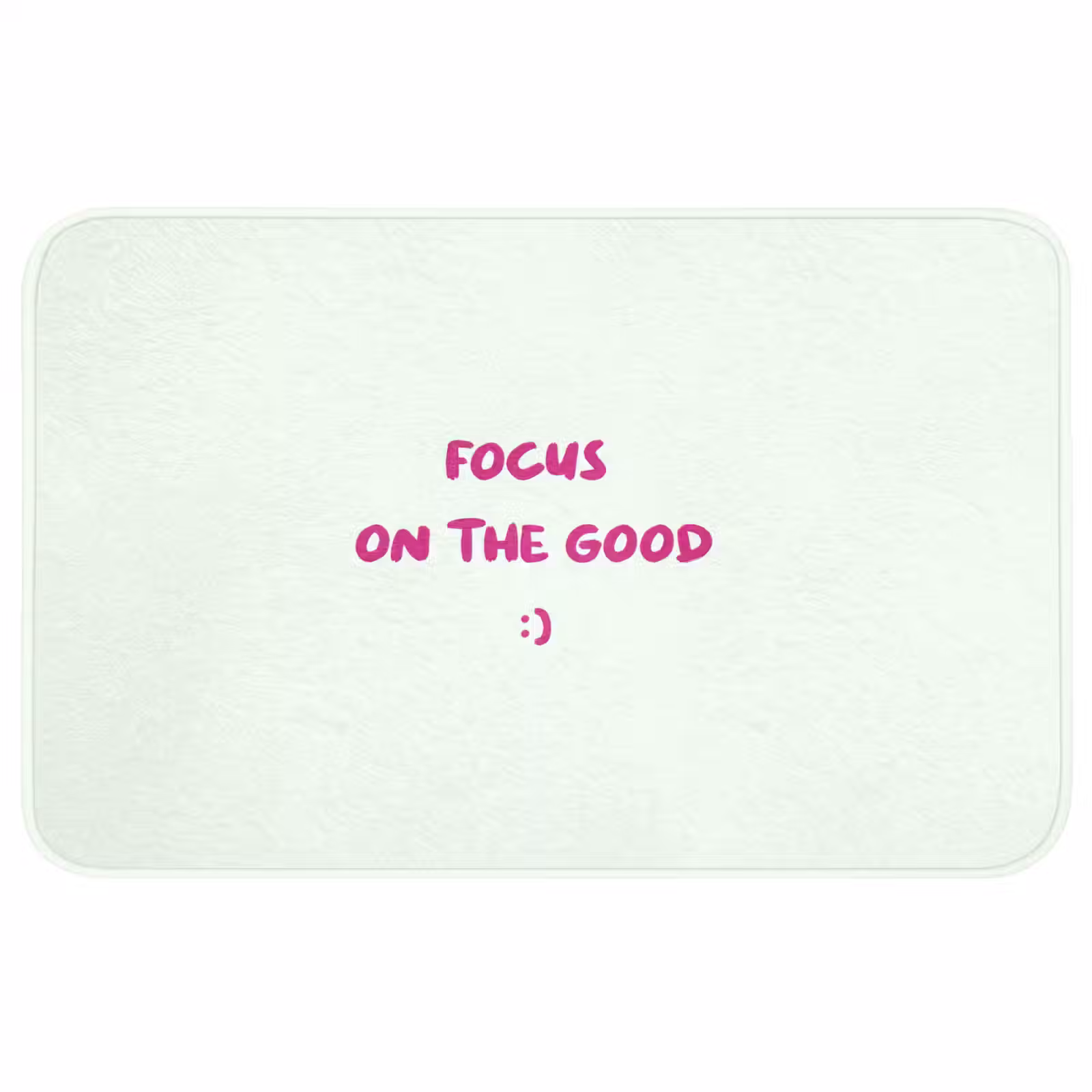 Badmat - Focus - Beige - Roze - Smiley — 1