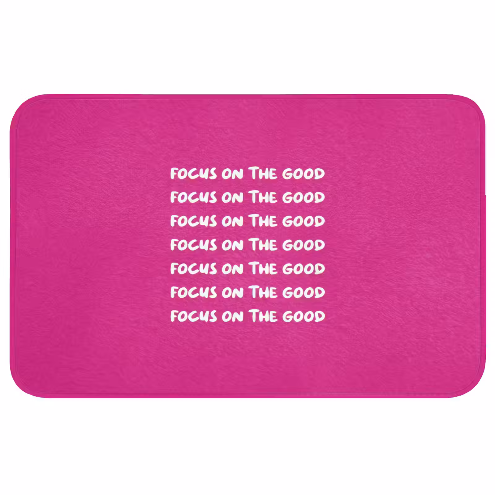 Badmat - Focus on the good - Roze - wit — 1