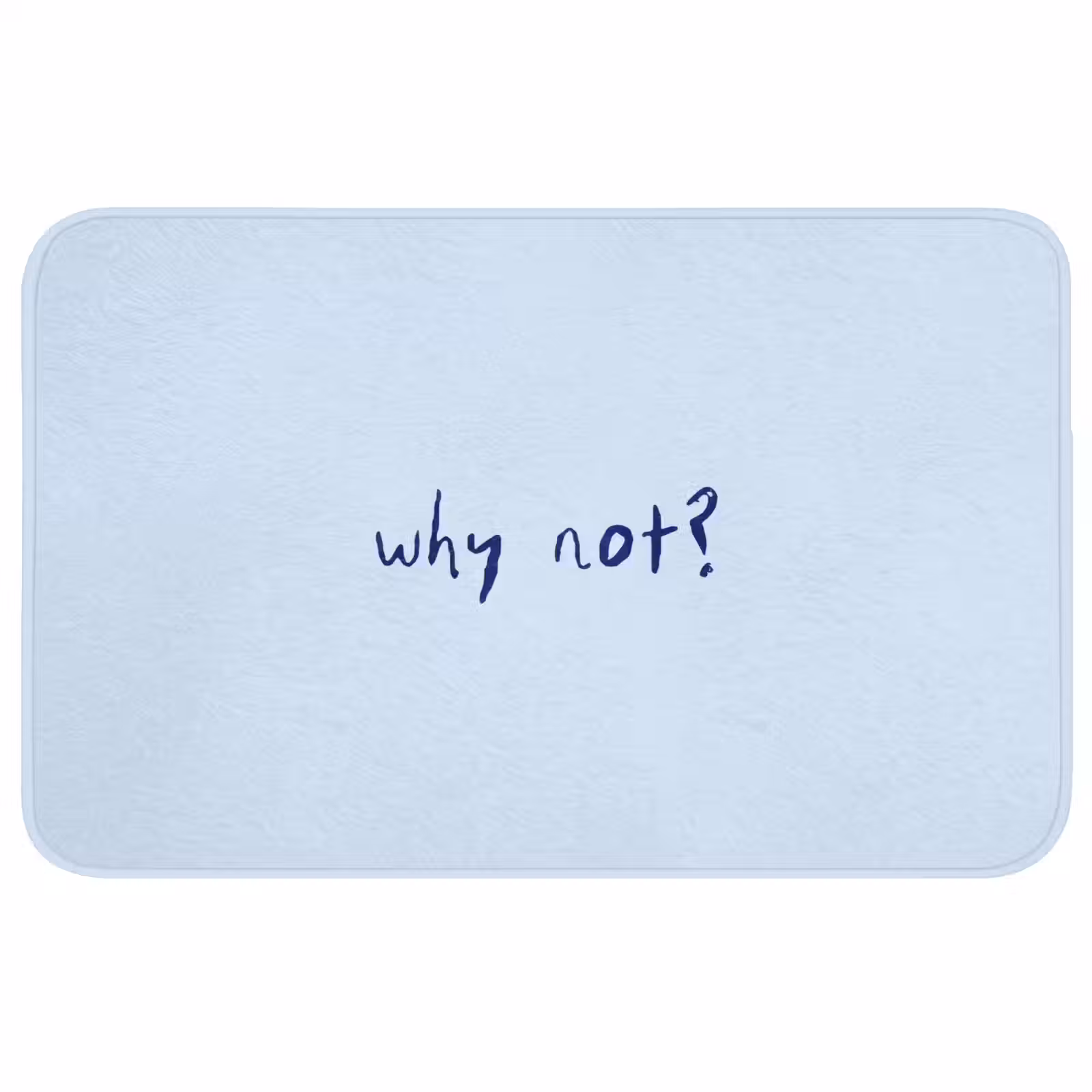 Badmat - Why not - Blauw - Donker blauw - Quote — 1
