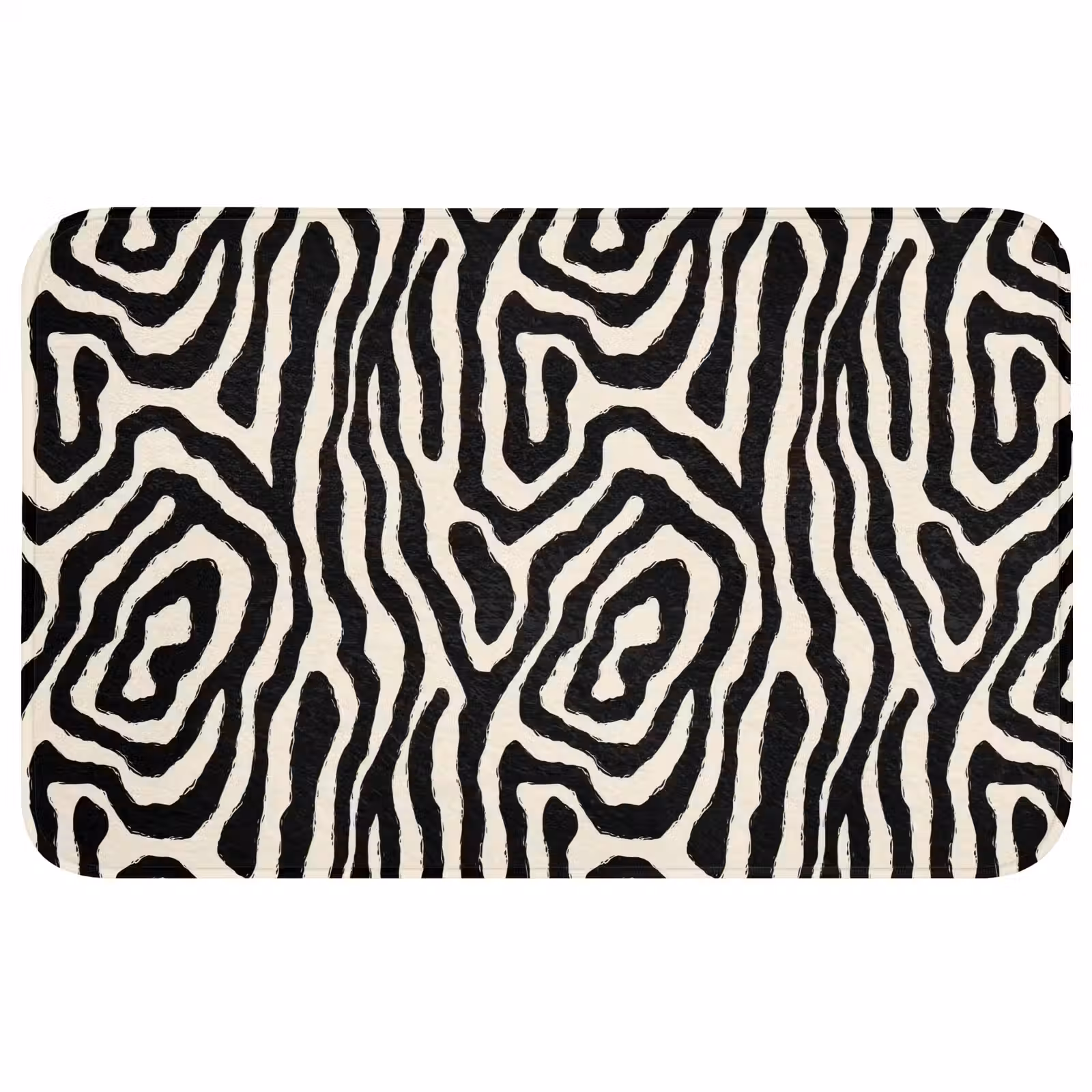 Badmat - Zebra - Zwart - Abstract — 1