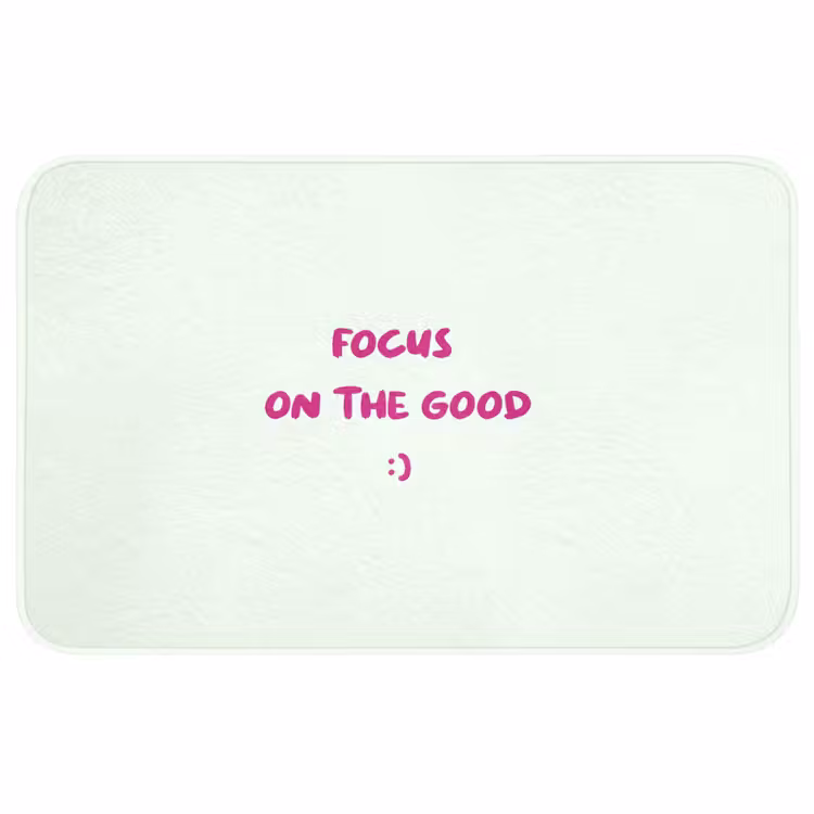 Badmat - Focus - Beige - Roze - Smiley — 1