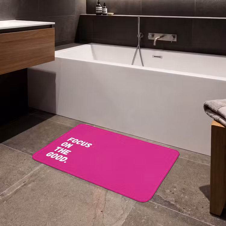 Badmat - Focus on the good - Roze - Simple — 4