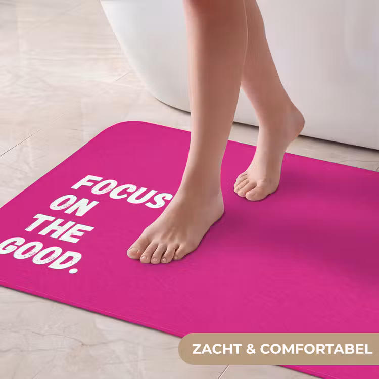 Badmat - Focus on the good - Roze - Simple — 5