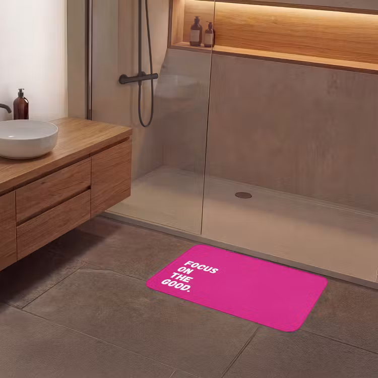 Badmat - Focus on the good - Roze - Simple — 6