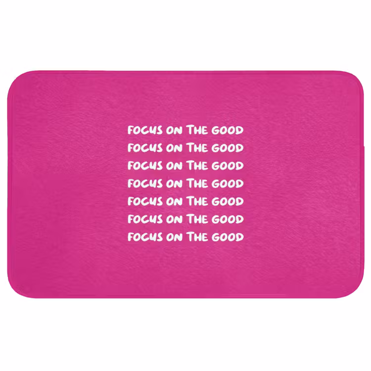 Badmat - Focus on the good - Roze - wit — 1