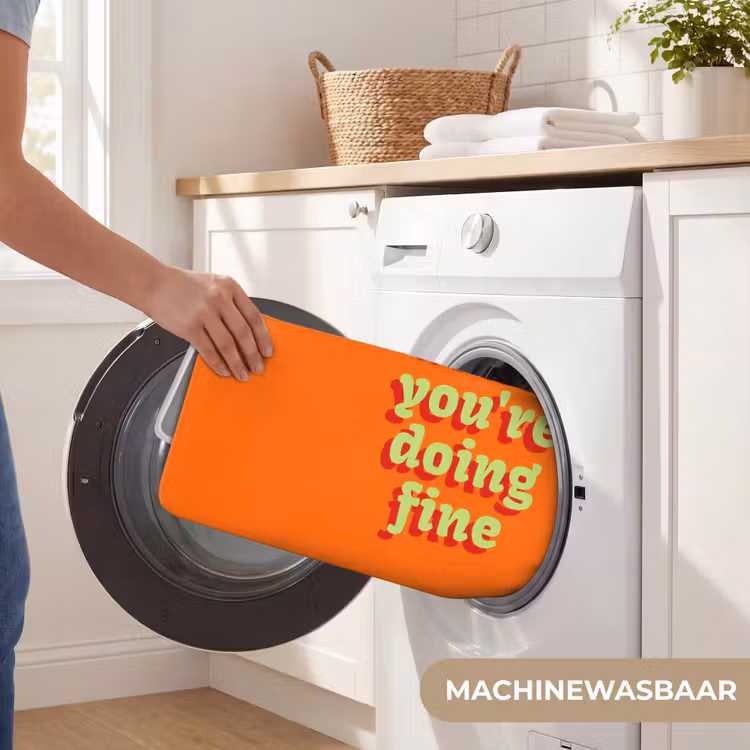 Badmat - Oranje - Slow down you're doing fine - Retro — 7