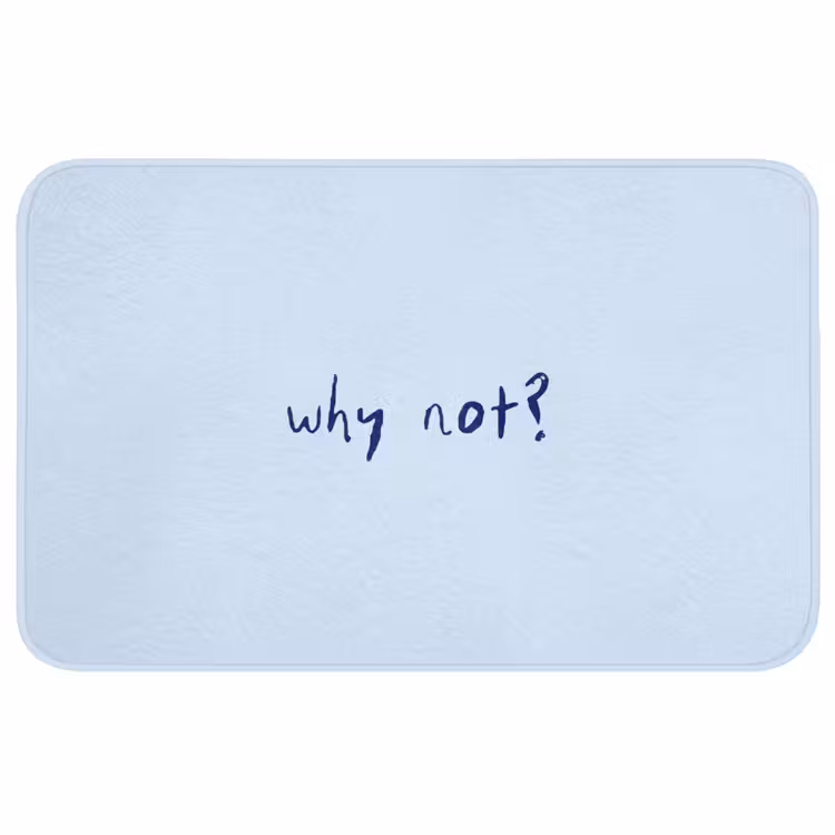 Badmat - Why not - Blauw - Donker blauw - Quote — 1