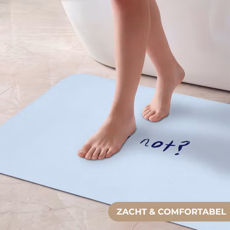 Badmat - Why not - Blauw - Donker blauw - Quote — 5