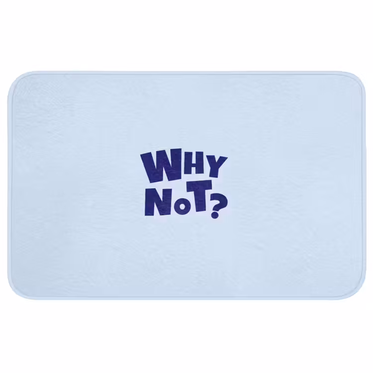 Badmat - Why not - Blauw - Licht blauw - Quote — 1